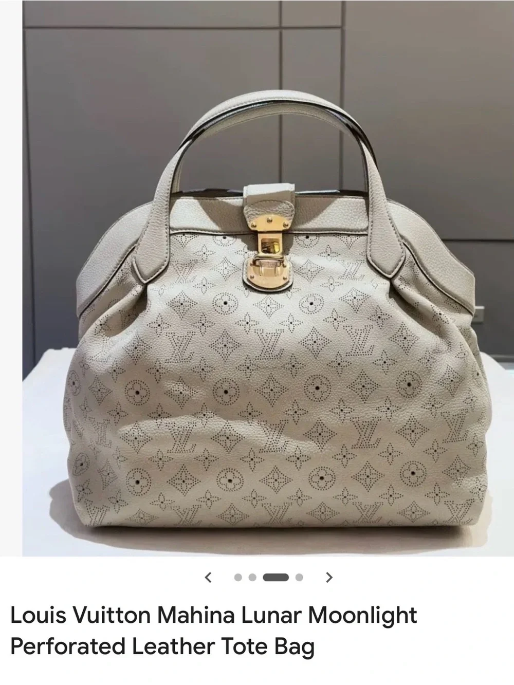 Louis Vuitton Mahina Lunar Moonlight perforated leather tote bag Vintage